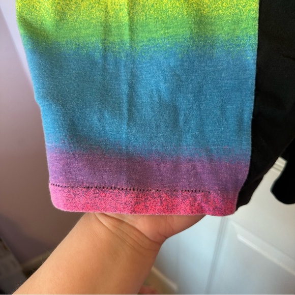 VTG Feathers International Single Stitch T-Shirt Marco Island Size L Neon Black - Picture 6 of 9